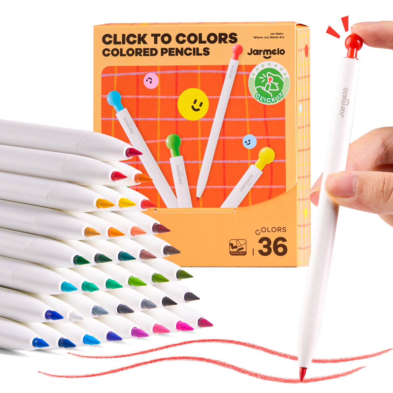 Jar Melo Mechanical Colored Pencils-36 Colors