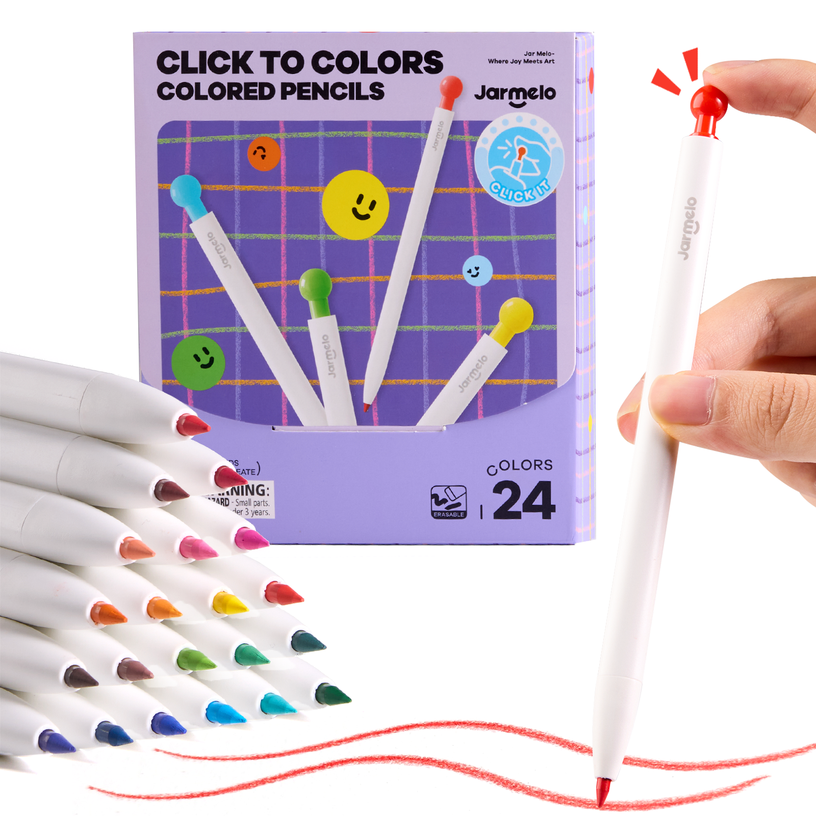 Jar Melo Mechanical Colored Pencils-24 Colors